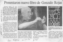 Presentaron nuevo libro de Gonzalo Rojas  [artículo].