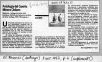 Antología del cuento minero chileno  [artículo] Hernán Poblete Varas.