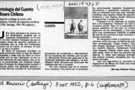 Antología del cuento minero chileno  [artículo] Hernán Poblete Varas.