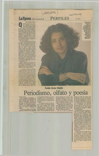 Periodismo, olfato y poesía