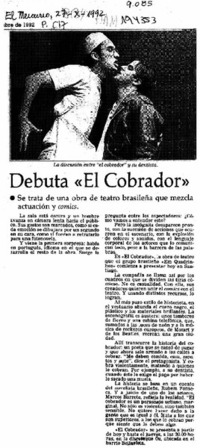 Debuta "El Cobrador"  [artículo].