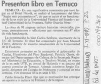 Presentan libro en Temuco