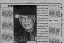 El Premio Nacional recibe a Gonzalo Rojas  [artículo] Eduardo Milán.