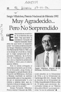 Muy agradecido -- pero no sorprendido  [artículo].
