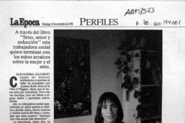 Romper con un mito arcaico  [artículo] Alejandra Gajardo.