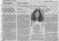 "Un poeta es siempre un niño grande"