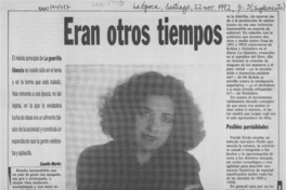 Eran otros tiempos