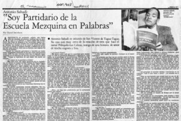 "Soy partidario de la escuela mezquina en palabras"  [artículo] Daniel Swinburn.