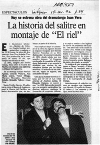 La Historia del salitre en montaje de "El riel"  [artículo].