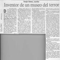 Inventor de un museo del terror  [artículo] Richard Vera.