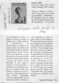 Sodoma mía  [artículo] Eugenio Dávalos.