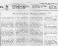 Monseñor Fidel Araneda Bravo  [artículo] José Arraño Acevedo.