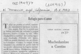 Refugio para el amor  [artículo] Marcelo Novoa.