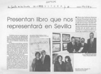 Presentan libro que nos representará en Sevilla  [artículo].