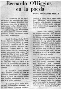 Bernardo O'Higgins en la poesía