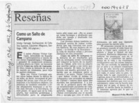 Como un salto de campana  [artículo] Manuel Peña Muñoz.