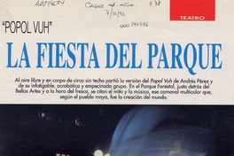 La fiesta del parque  [artículo] Claudia Donoso.