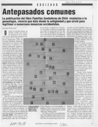 Antepasados comunes  [artículo] Eduardo Fernández.