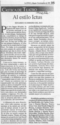 Al estilo de Ictus  [artículo] Eduardo Guerrero del Río.