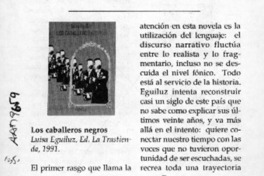 Los caballeros negros  [artículo] Isabel Larraín.