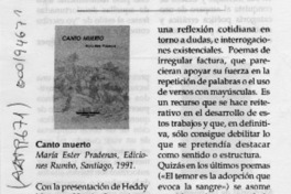 Canto muerto  [artículo] Omar López.