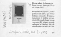 Llama salida de la muerte  [artículo] Omar López.