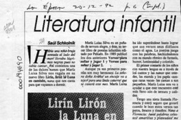 Literatura infantil  [artículo] Saúl Schkolnik.
