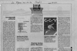 La segunda persona  [artículo] Carlos Olivárez.