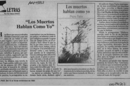"Los muertos hablan como yo"