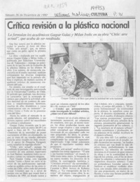 Crítica revisión a la plástica nacional  [artículo].