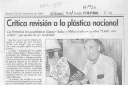 Crítica revisión a la plástica nacional  [artículo].