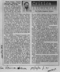 Martín Faunes, "Tranvía equivocado"  [artículo] Carlos Jorquera Alvarez.