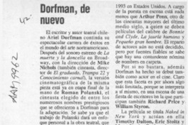 Dorfman, de nuevo  [artículo].
