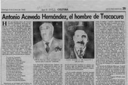 Antonio Acevedo Hernández, el hombre de Tracacura  [artículo] Filebo.