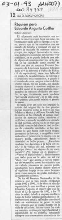 Réquiem para Eduardo Anguita Cuéllar  [artículo] Miguel Angel Díaz A.