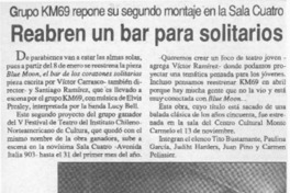 Reabren un bar para solitarios  [artículo].