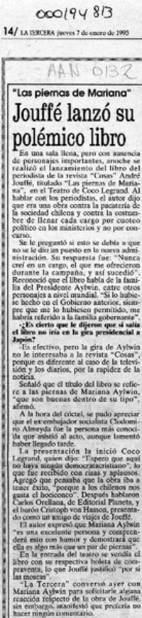 Jouffé lanzó su polémico libro  [artículo].