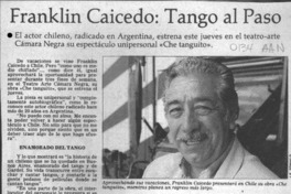 Franklin Caicedo, tango al paso  [artículo].