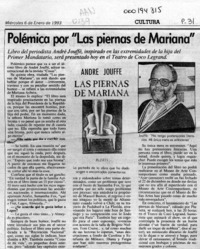 Polémica por "Las piernas de Mariana"  [artículo].