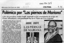 Polémica por "Las piernas de Mariana"  [artículo].