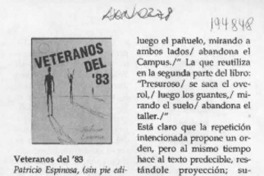 Veteranos del '83  [artículo] Ricardo Rojas.