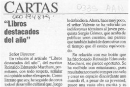 "Libros destacados del año"  [artículo] Julio Gómez Cisterna.