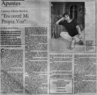 "Encontré mi propia voz"