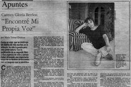 "Encontré mi propia voz"