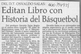 Editan libro con historia del básquetbol  [artículo].
