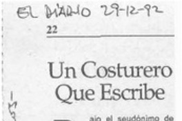 Un Costurero que escribe  [artículo].