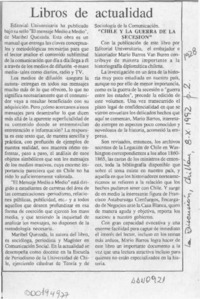 Libros de actualidad  [artículo].