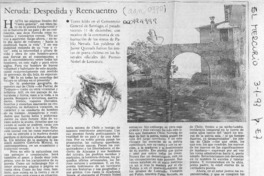 Neruda, despedida y reencuentro  [artículo] Jaime Quezada.