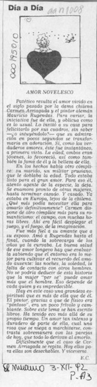 Amor novelesco  [artículo] E. C.