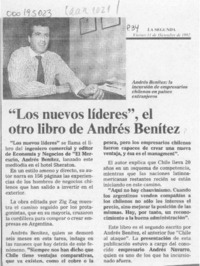 "Los Nuevos líderes", el otro libro de Andrés Benítez  [artículo].